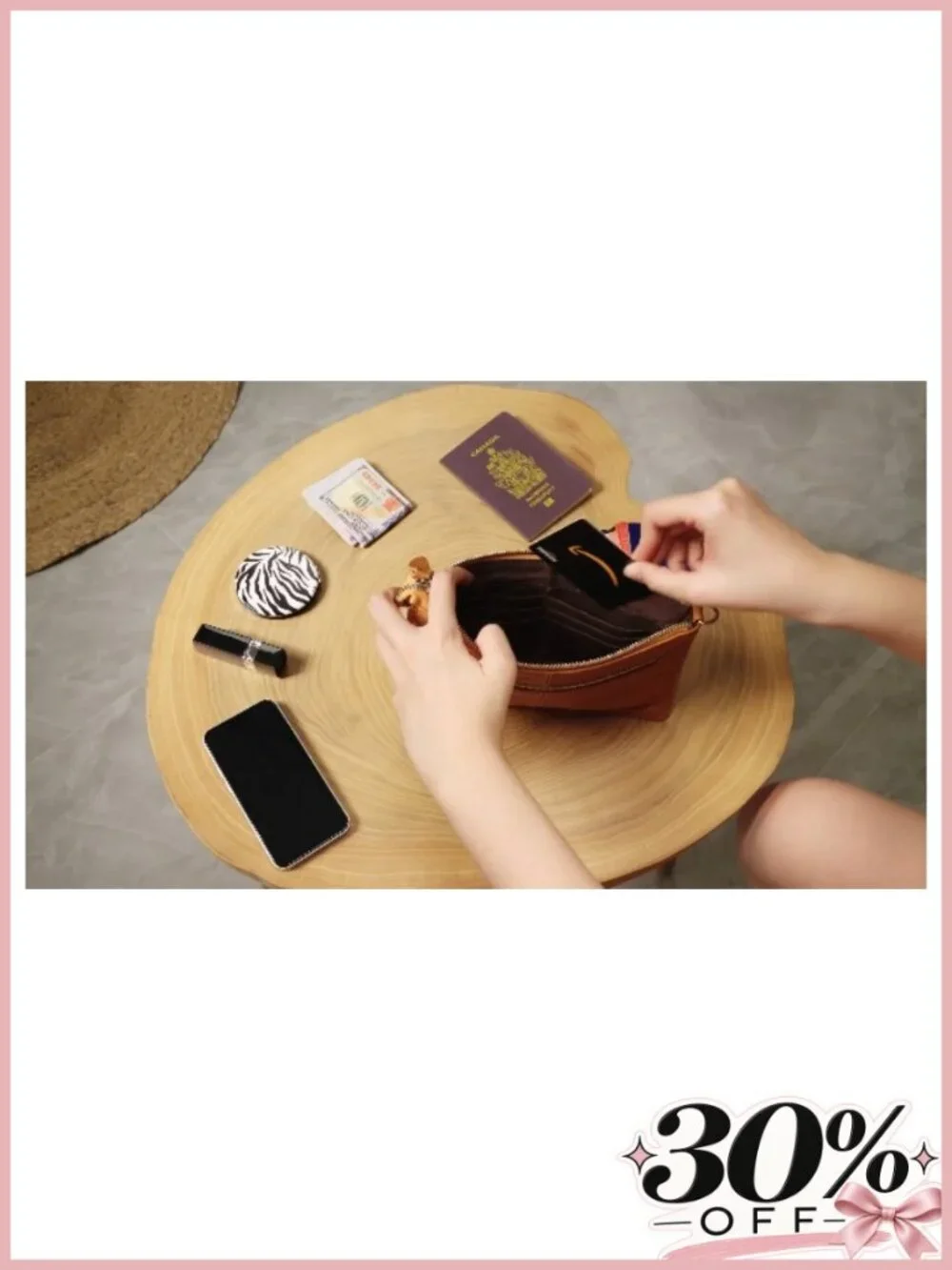 Genuine Leather Small Crossbody Bag Wristlet Wallet Clutch